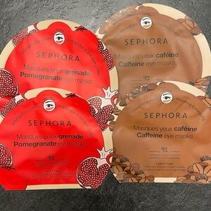 NEW Sephora Eye Masks Pomegranate and Caffeine Bundle